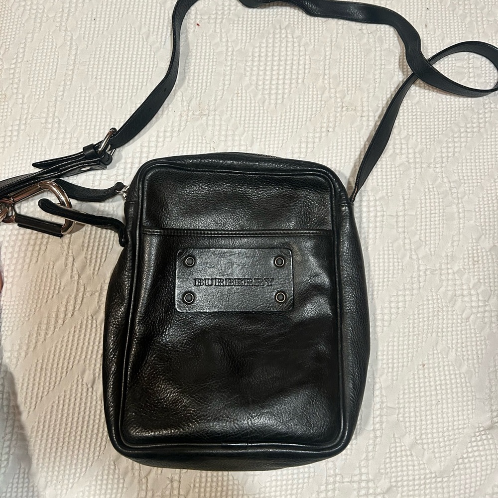 Burberry Black Leather Vintage Bag